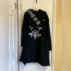 Restyle Brand- Size Medium - All Seeing Moon Oversized Tie Hoodie-